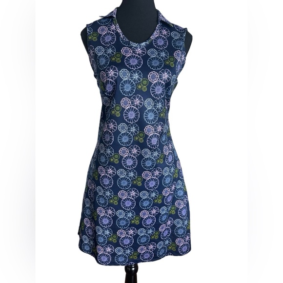 Puma Dresses & Skirts - Puma Blue Floral Women's Golf Tennis V-Neck Sport Polo Dress - Medium